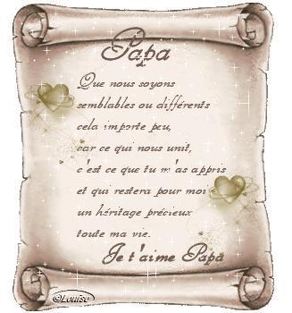 poeme pour papa